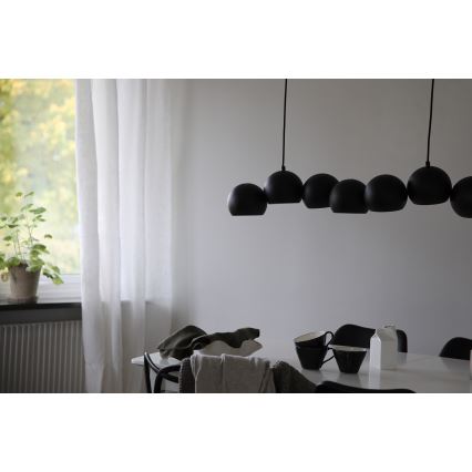 Markslöjd 108860 - Ljuskrona med textilsladd CUPOLO 7xE14/40W/230V svart