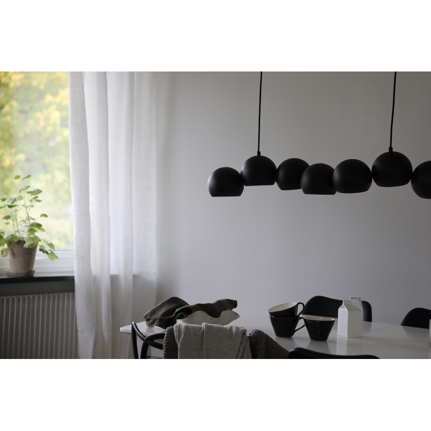 Markslöjd 108860 - Ljuskrona med textilsladd CUPOLO 7xE14/40W/230V svart