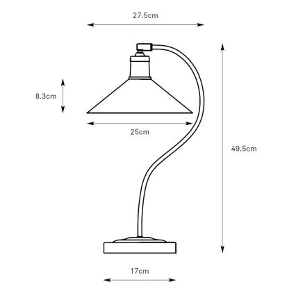 Markslöjd 108863 - Bordslampa VELA 1xE27/40W/230V mässing/vit