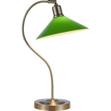 Markslöjd 108864 - Bordslampa VELA 1xE27/40W/230V mässing/grön