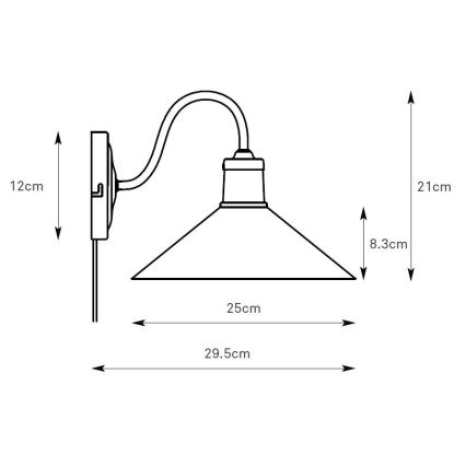 Markslöjd 108866 - Vägglampa VELA 1xE27/40W/230V mässing/grön