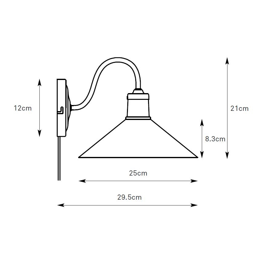Markslöjd 108866 - Vägglampa VELA 1xE27/40W/230V mässing/grön