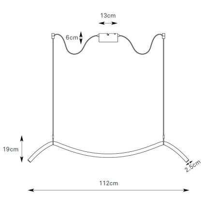 Markslöjd 108873 - LED dimmbar pendel på wire MELT LED/13W/230V 112 cm svart