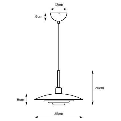 Markslöjd 108874 - Takpendel PINY 1xE27/60W/230V Ø 35 cm vit