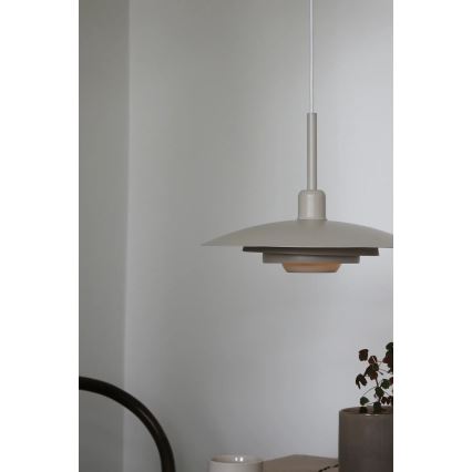 Markslöjd 108875 - Takpendel med kabel PINY 1xE27/60W/230V pr. 35 cm beige