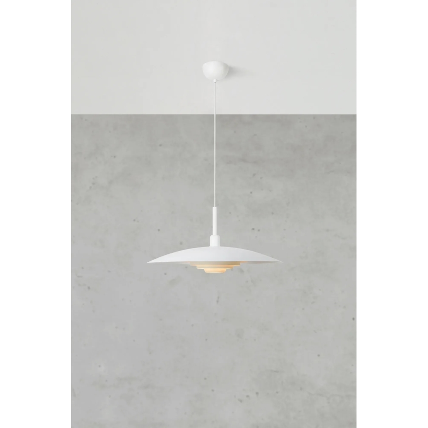 Markslöjd 108876 - Pendellampa PINY med vajer 1xE27/60W/230V Ø 57 cm vit