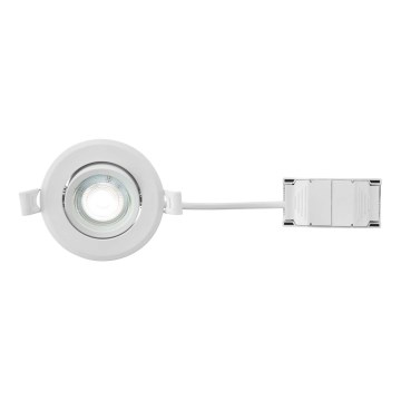 Markslöjd 108885 - Dimbart LED infällt badrumsarmatur PLUTO LED/4,9W/230V CRI 90 IP44 vit