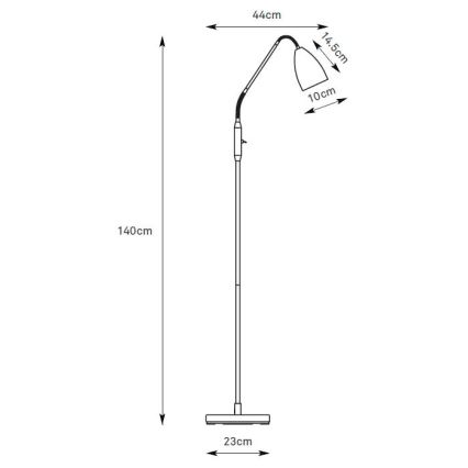 Markslöjd 108887 - Dimmbar LED-golvlampa PATRO LED/4,9W/230V CRI 90 beige