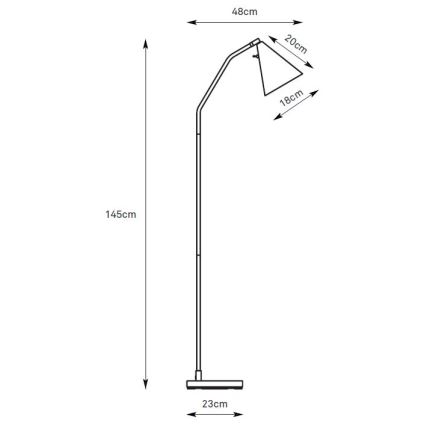 Markslöjd 108890 - Dimmbar LED-golvlampa FUNIL LED/4,9W/230V CRI 90 beige