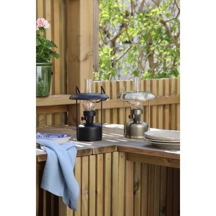 Markslöjd 108893 - Dimbar uppladdningsbar LED-bordslampa för utomhusbruk FANOS LED/2,5W/3,7V 4000 mAh IP44 svart