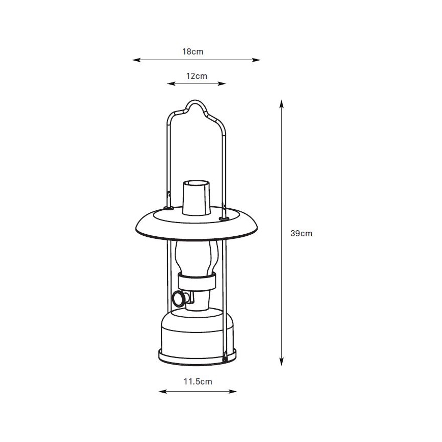 Markslöjd 108893 - Dimbar uppladdningsbar LED-bordslampa för utomhusbruk FANOS LED/2,5W/3,7V 4000 mAh IP44 svart
