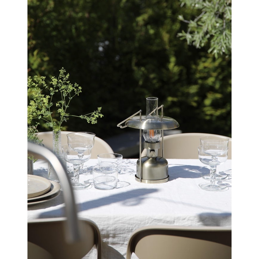 Markslöjd 108894 - LED dimbar uppladdningsbar utomhusbordslampa FANOS LED/2,5W/3,7V 4000 mAh IP44 mässing