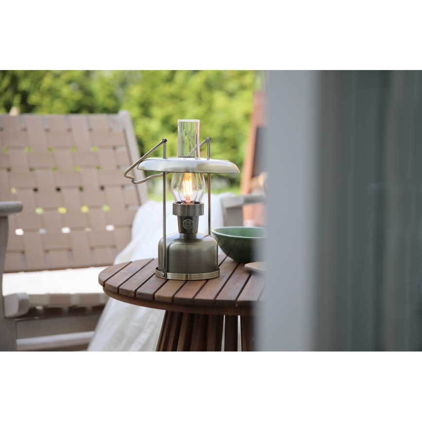 Markslöjd 108894 - LED dimbar uppladdningsbar utomhusbordslampa FANOS LED/2,5W/3,7V 4000 mAh IP44 mässing