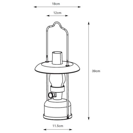 Markslöjd 108894 - LED dimbar uppladdningsbar utomhusbordslampa FANOS LED/2,5W/3,7V 4000 mAh IP44 mässing