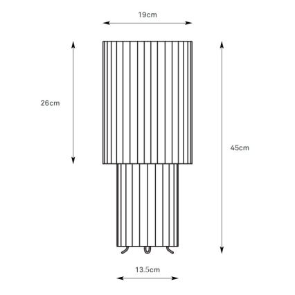 Markslöjd 108897 - Bordslampa CATIS 1xE27/60W/230V 45 cm vit