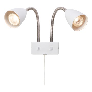 Markslöjd 108900 - Väggspot CIRO 2xGU10/7W/230V vit