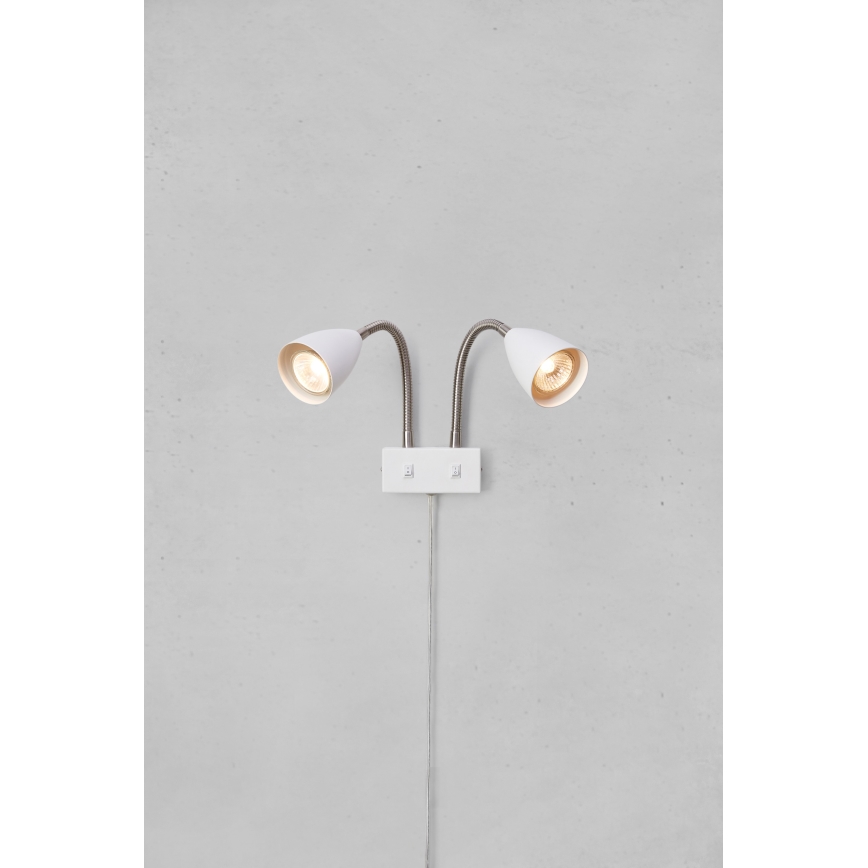 Markslöjd 108900 - Väggspot CIRO 2xGU10/7W/230V vit