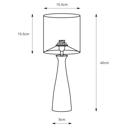 Markslöjd 108904 - Bordslampa BIRILLO 1xE14/60W/230V vit