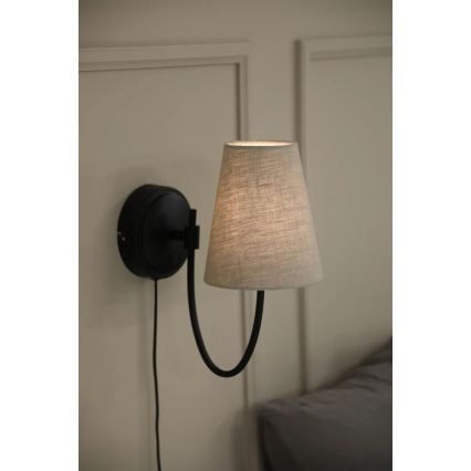 Markslöjd 108907 - Vägglampa AMAR 1xE14/40W/230V linne/svart