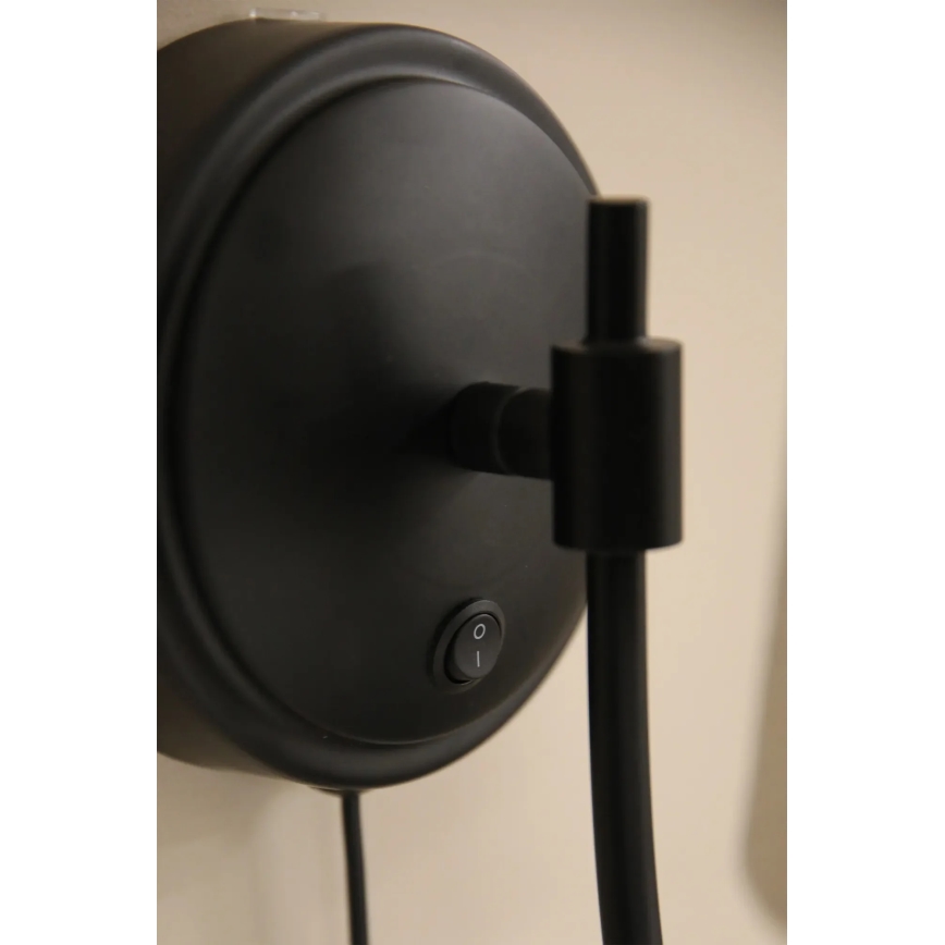 Markslöjd 108907 - Vägglampa AMAR 1xE14/40W/230V linne/svart