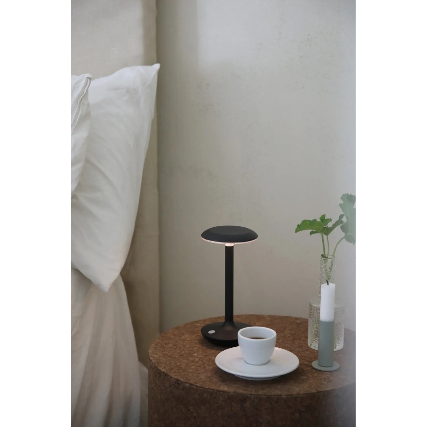 Markslöjd 108918 - LED Ljusreglerad utomhus uppladdningsbar bordslampa PETIT LED/2W/1800 mAh 2200/2700/3000K IP44 svart