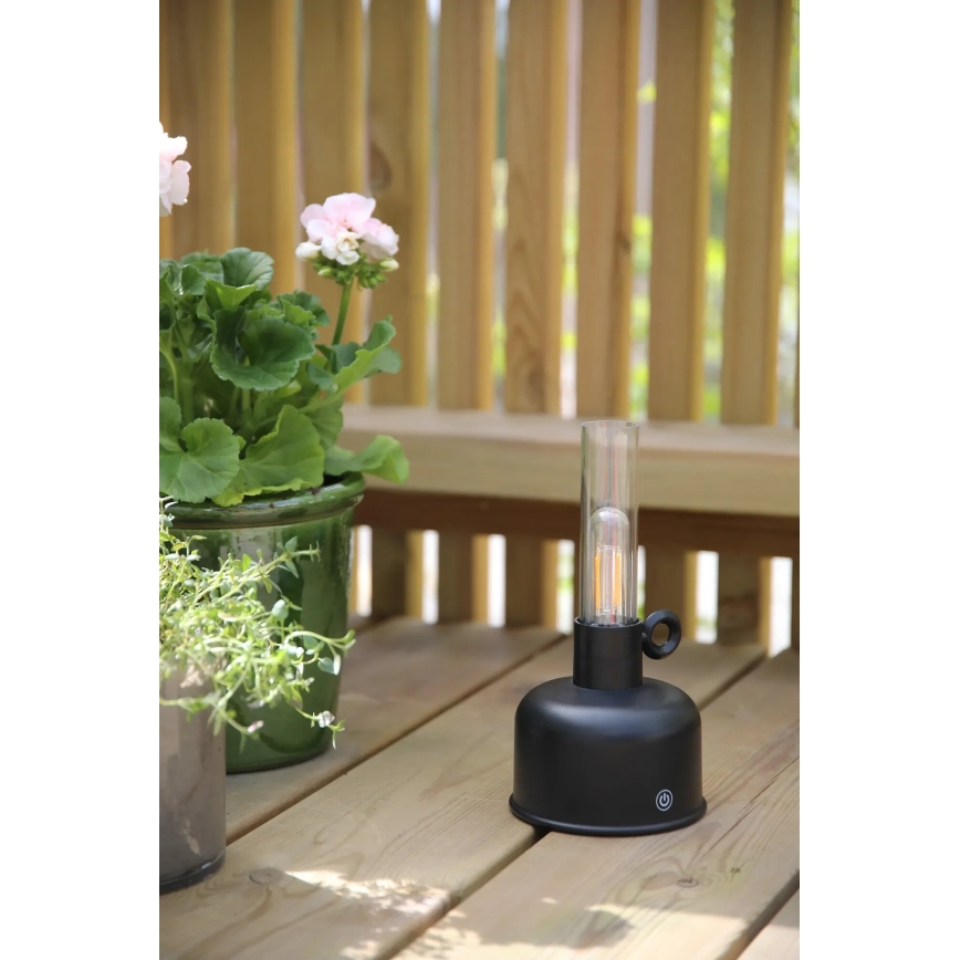 Markslöjd 108919 - LED Ljusreglerad utomhus uppladdningsbar bordslampa ASTRID LED/2W/1200 mAh IP44 svart