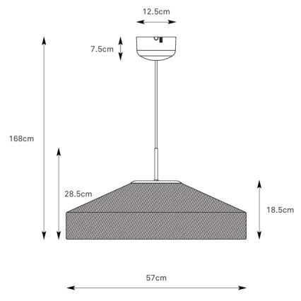 Markslöjd 108955 - Pendellampa ALIA med vajer 1xE27/60W/230V Ø 57 cm krämvit/svart
