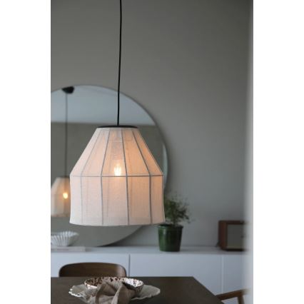 Markslöjd 108956 - Pendellampa på vajer AIKO 1xE27/60W/230V linne/svart