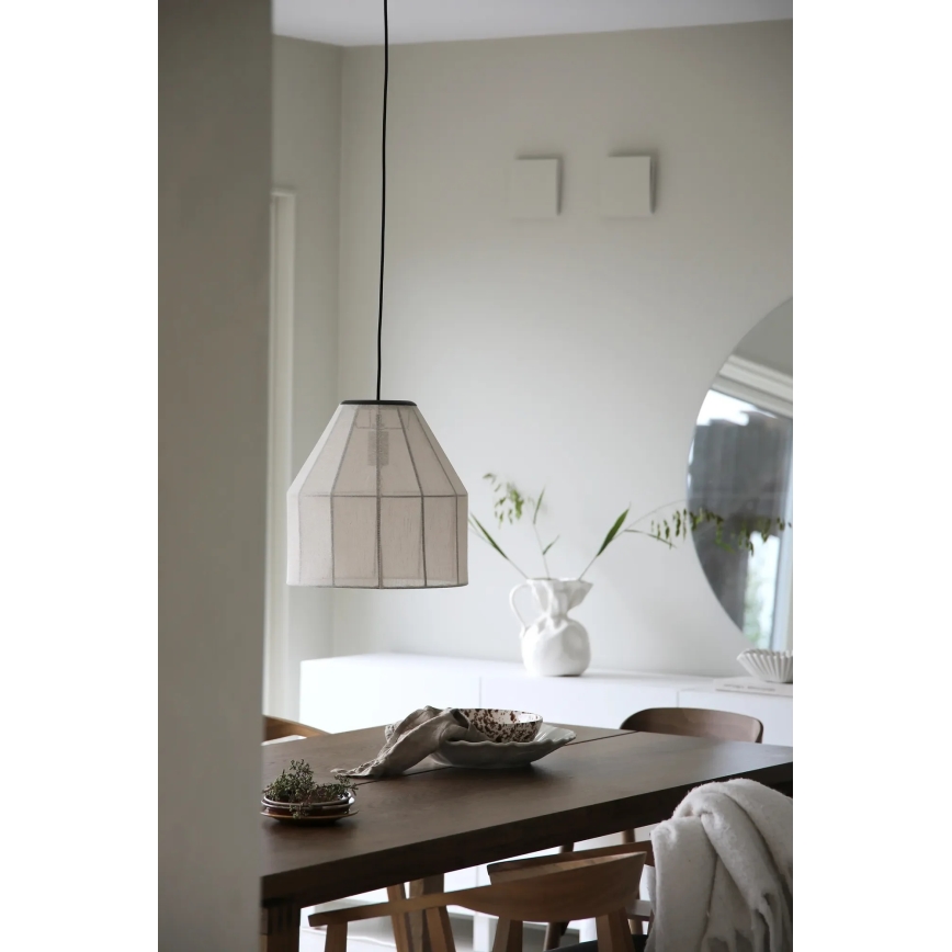 Markslöjd 108956 - Pendellampa på vajer AIKO 1xE27/60W/230V linne/svart
