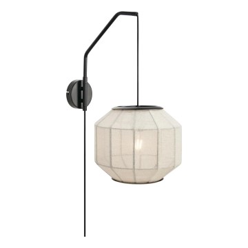Markslöjd 108957 - Vägglampa ASUKA 1xE27/60W/230V linne/svart