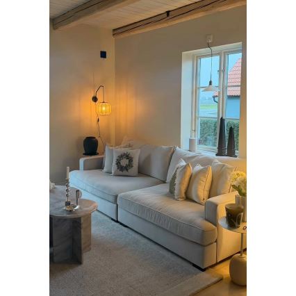 Markslöjd 108957 - Vägglampa ASUKA 1xE27/60W/230V linne/svart
