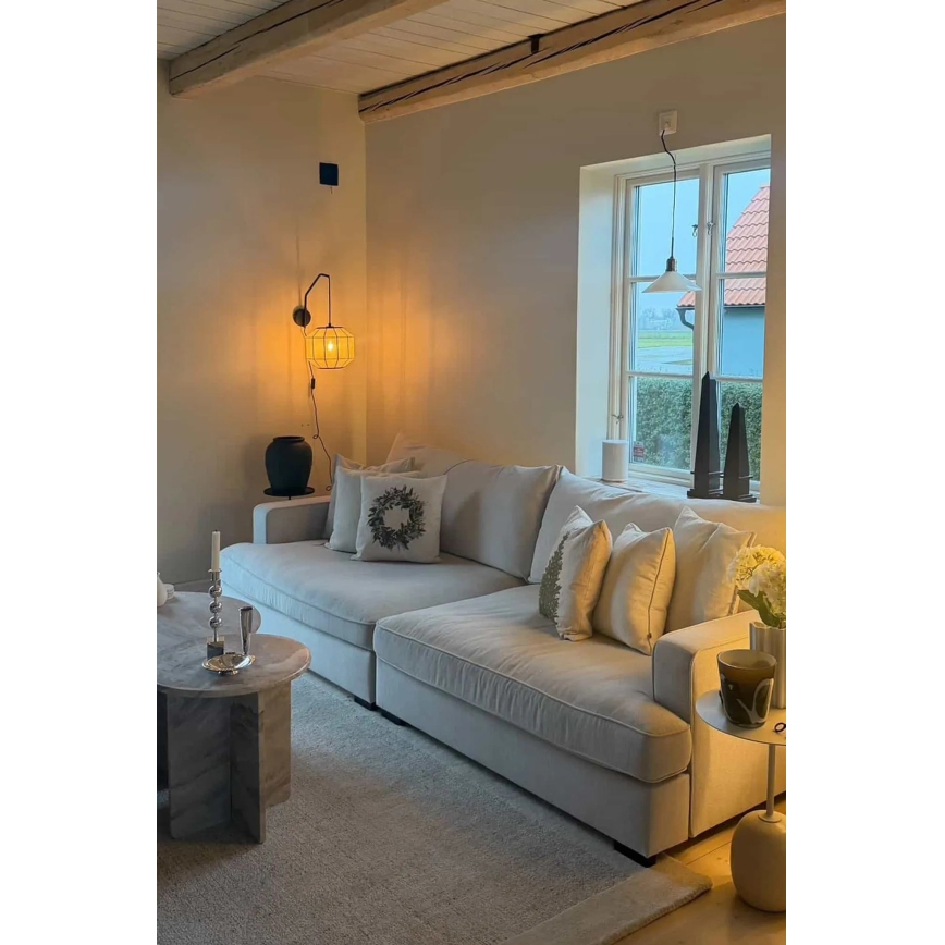 Markslöjd 108957 - Vägglampa ASUKA 1xE27/60W/230V linne/svart