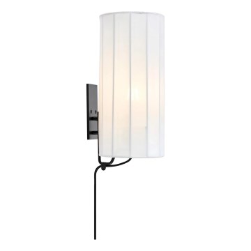 Markslöjd 108960 - Vägglampa HIKARI 1xE27/60W/230V vit/svart