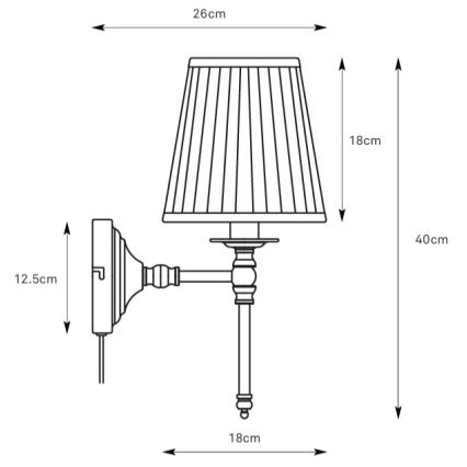 Markslöjd 108968 - Vägglampa MANOR 1xE14/40W/230V vit/mässing