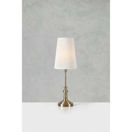 Markslöjd 108969 - Bordslampa NOBLE 1xE14/40W/230V 56 cm vit/mässing