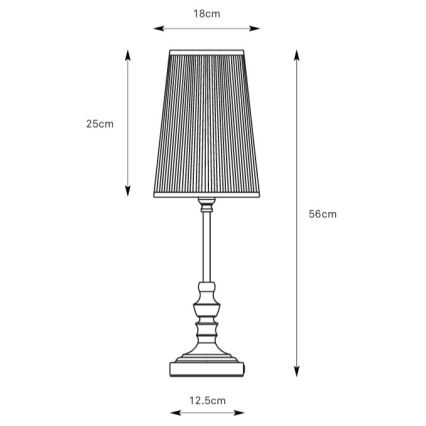 Markslöjd 108969 - Bordslampa NOBLE 1xE14/40W/230V 56 cm vit/mässing