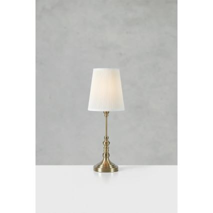 Markslöjd 108970 - Bordslampa NOBLE 1xE14/40W/230V 66 cm vit/mässing