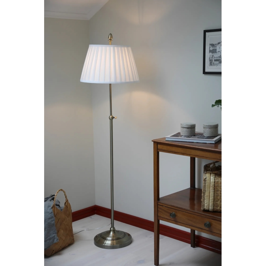 Markslöjd 108972 - Golvlampa OXFORD 1xE14/40W/230V vit/mässing