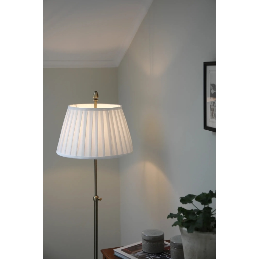 Markslöjd 108972 - Golvlampa OXFORD 1xE14/40W/230V vit/mässing
