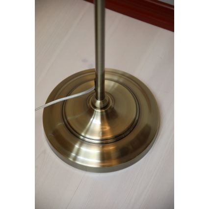 Markslöjd 108972 - Golvlampa OXFORD 1xE14/40W/230V vit/mässing