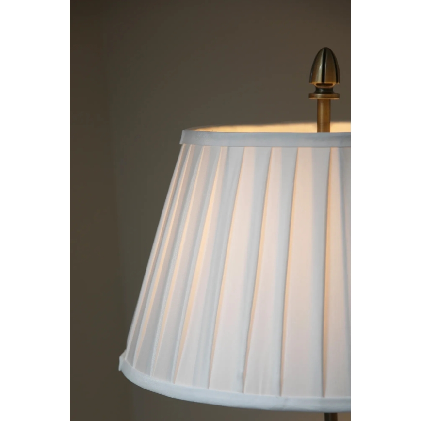 Markslöjd 108972 - Golvlampa OXFORD 1xE14/40W/230V vit/mässing