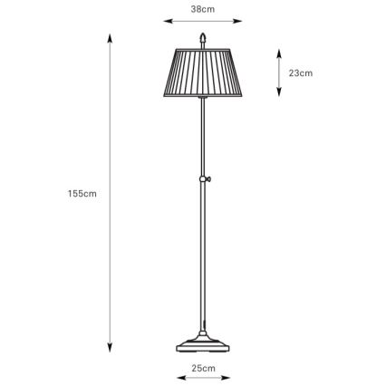 Markslöjd 108972 - Golvlampa OXFORD 1xE14/40W/230V vit/mässing