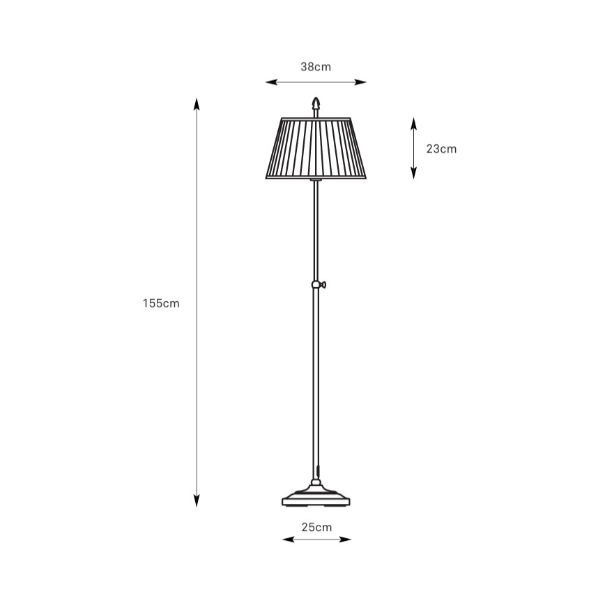 Markslöjd 108972 - Golvlampa OXFORD 1xE14/40W/230V vit/mässing