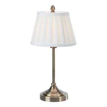 Markslöjd 108973 - Bordslampa OXFORD 1xE14/40W/230V vit/mässing