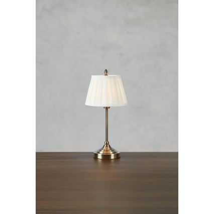Markslöjd 108973 - Bordslampa OXFORD 1xE14/40W/230V vit/mässing