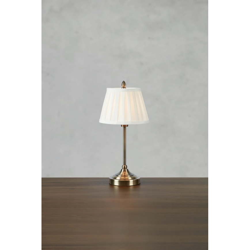 Markslöjd 108973 - Bordslampa OXFORD 1xE14/40W/230V vit/mässing