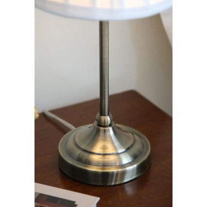 Markslöjd 108973 - Bordslampa OXFORD 1xE14/40W/230V vit/mässing
