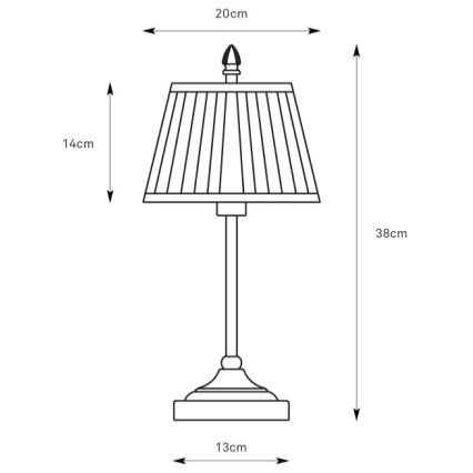 Markslöjd 108973 - Bordslampa OXFORD 1xE14/40W/230V vit/mässing