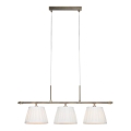 Markslöjd 108975 - Takpendel OXFORD 3xE14/40W/230V mässing/vit