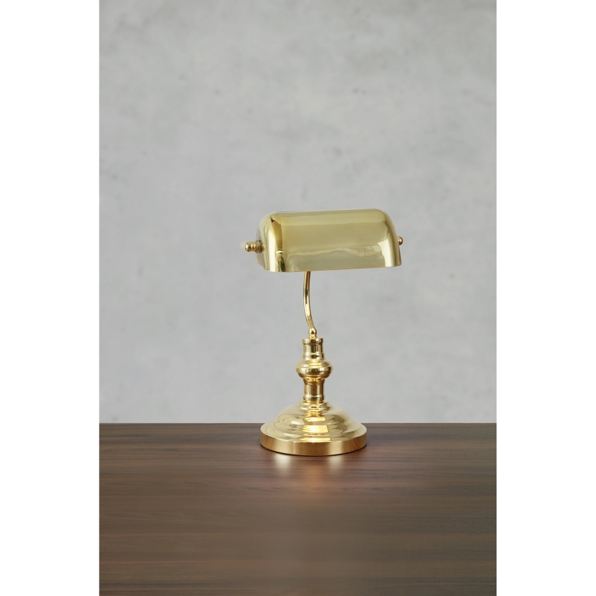 Markslöjd 108977 - Bordslampa BANKERS 1xE14/40W/230V guld